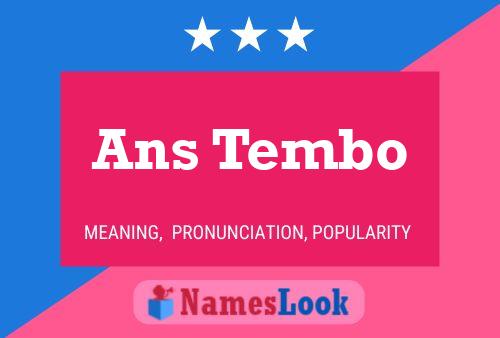 Póster del nombre Ans Tembo