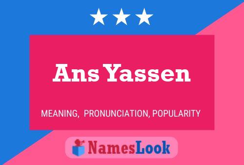 Póster del nombre Ans Yassen