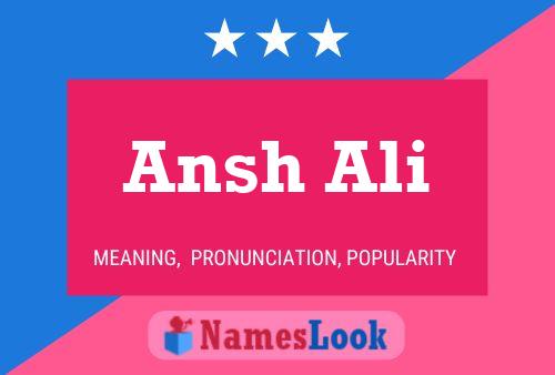 Póster del nombre Ansh Ali