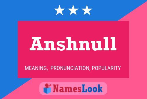 Póster del nombre Anshnull