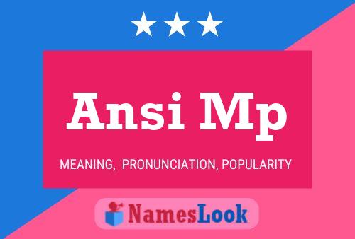 Póster del nombre Ansi Mp