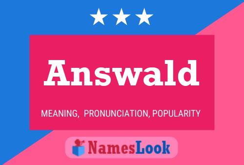 Póster del nombre Answald