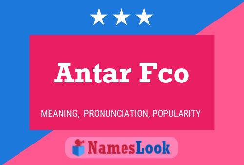 Póster del nombre Antar Fco