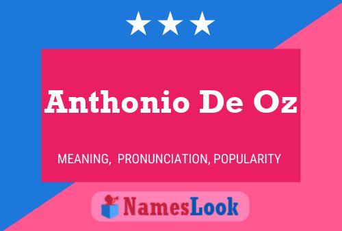 Póster del nombre Anthonio De Oz