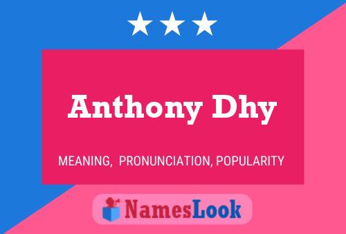 Póster del nombre Anthony Dhy