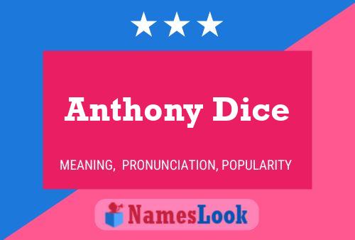 Póster del nombre Anthony Dice