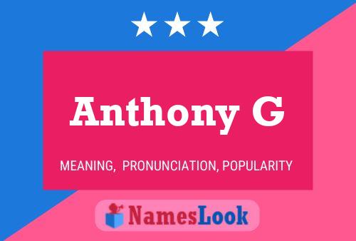 Póster del nombre Anthony G