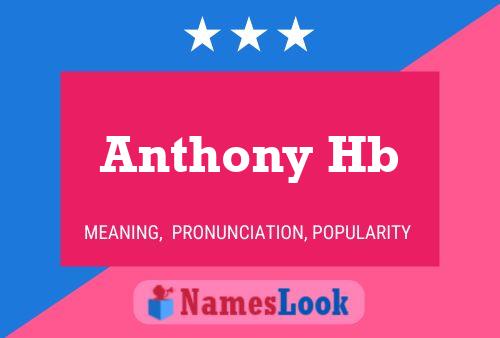 Póster del nombre Anthony Hb