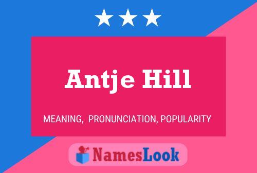 Póster del nombre Antje Hill