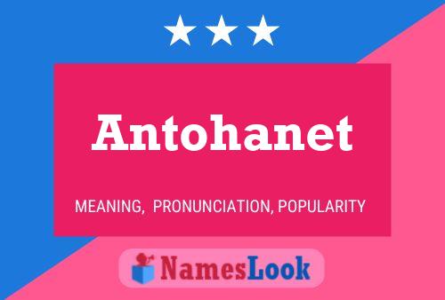 Póster del nombre Antohanet