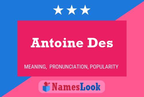 Póster del nombre Antoine Des