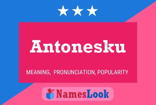 Póster del nombre Antonesku