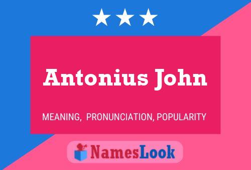 Póster del nombre Antonius John