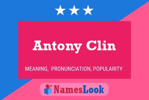 Póster del nombre Antony Clin