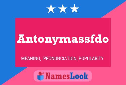 Póster del nombre Antonymassfdo