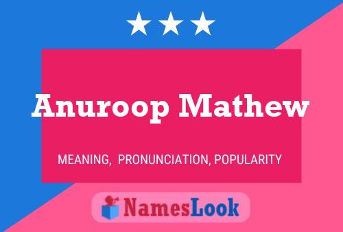 Póster del nombre Anuroop Mathew