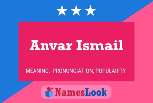 Póster del nombre Anvar Ismail