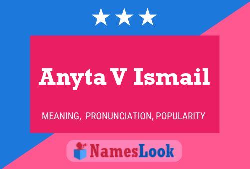 Póster del nombre Anyta V Ismail