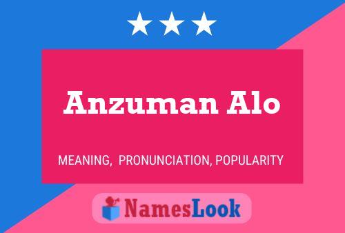 Póster del nombre Anzuman Alo