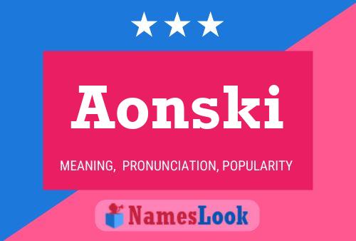 Póster del nombre Aonski