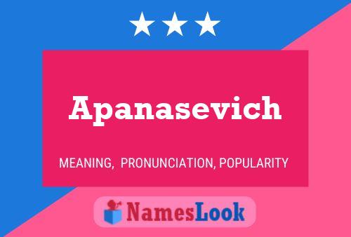 Póster del nombre Apanasevich