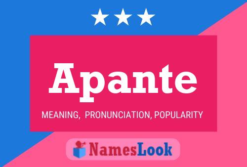 Póster del nombre Apante