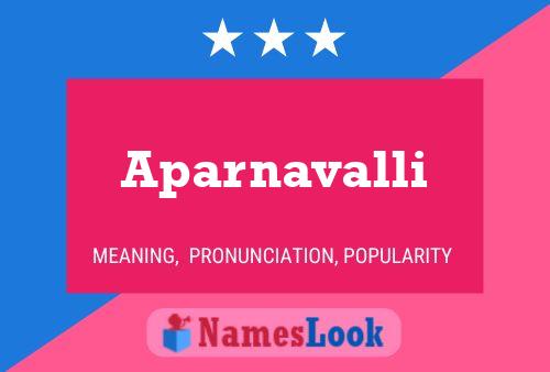 Póster del nombre Aparnavalli