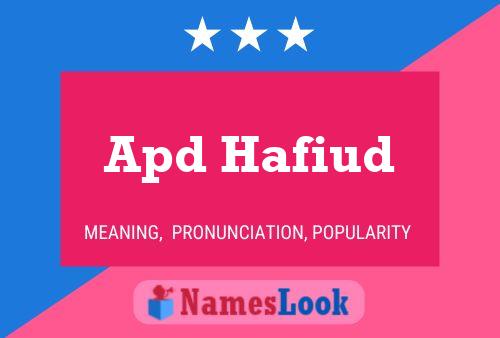 Póster del nombre Apd Hafiud