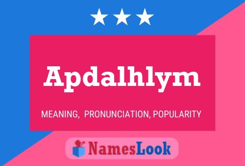 Póster del nombre Apdalhlym