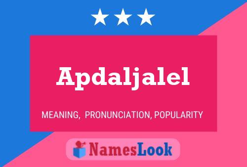 Póster del nombre Apdaljalel