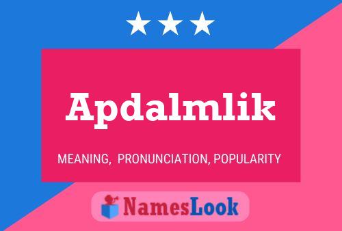 Póster del nombre Apdalmlik