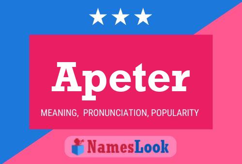 Póster del nombre Apeter