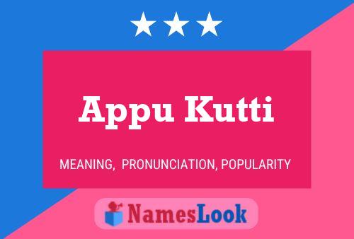 Póster del nombre Appu Kutti