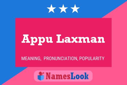 Póster del nombre Appu Laxman