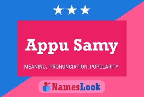 Póster del nombre Appu Samy