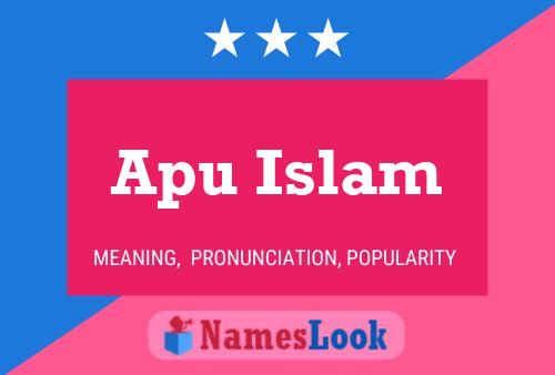 Póster del nombre Apu Islam