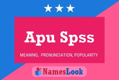 Póster del nombre Apu Spss