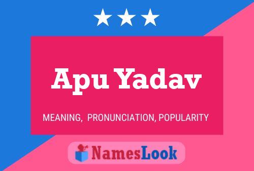 Póster del nombre Apu Yadav