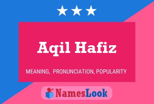 Póster del nombre Aqil Hafiz