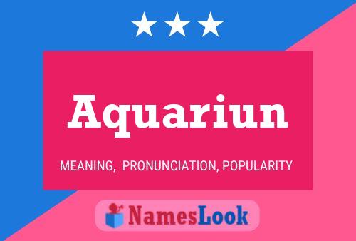 Póster del nombre Aquariun