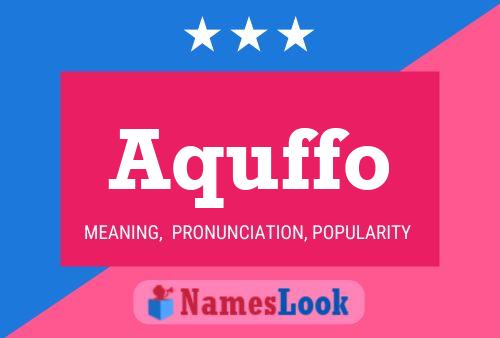 Póster del nombre Aquffo