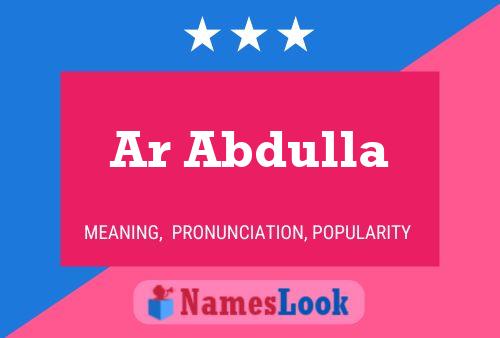 Póster del nombre Ar Abdulla