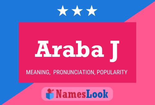 Póster del nombre Araba J