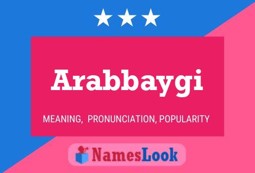 Póster del nombre Arabbaygi