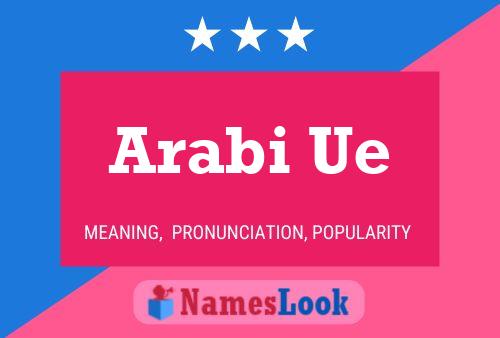 Póster del nombre Arabi Ue