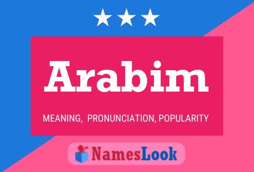 Póster del nombre Arabim