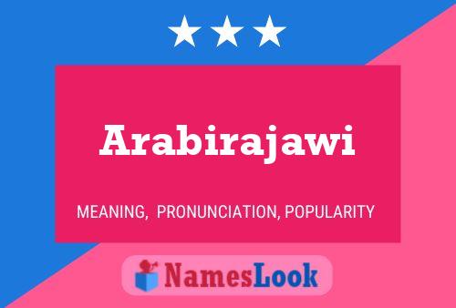 Póster del nombre Arabirajawi