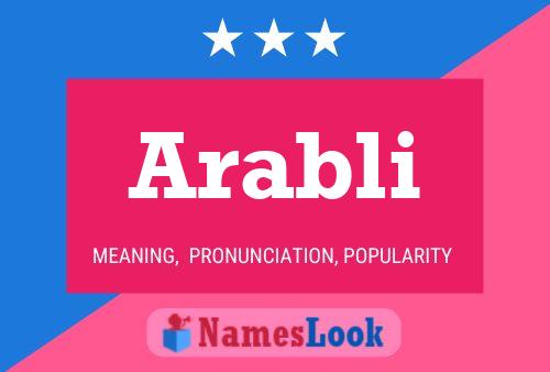 Póster del nombre Arabli