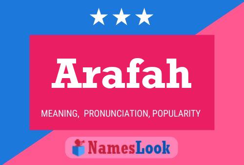 Póster del nombre Arafah