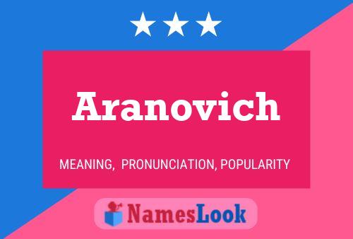 Póster del nombre Aranovich